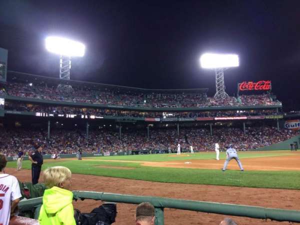 Fenway Park, section: Field Box 19, row: B, seat: 1