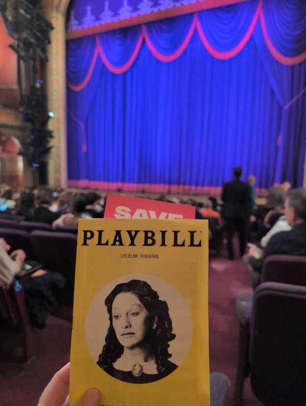 Lyceum Theatre, Broadway, section: Orchestra R, row: N, seat: 2