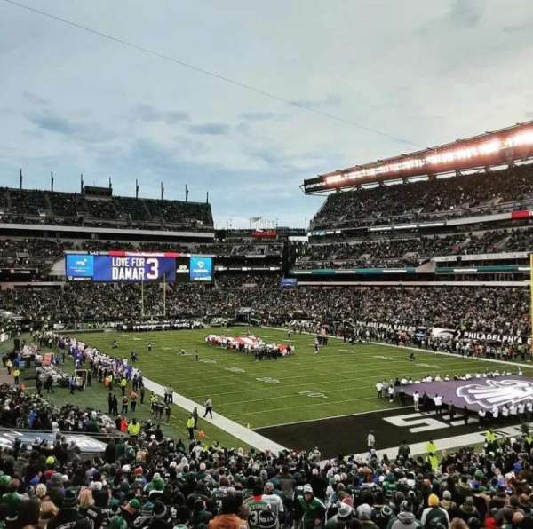 Lincoln Financial Field, section: NE Terrace 1, row: 1, seat: 20