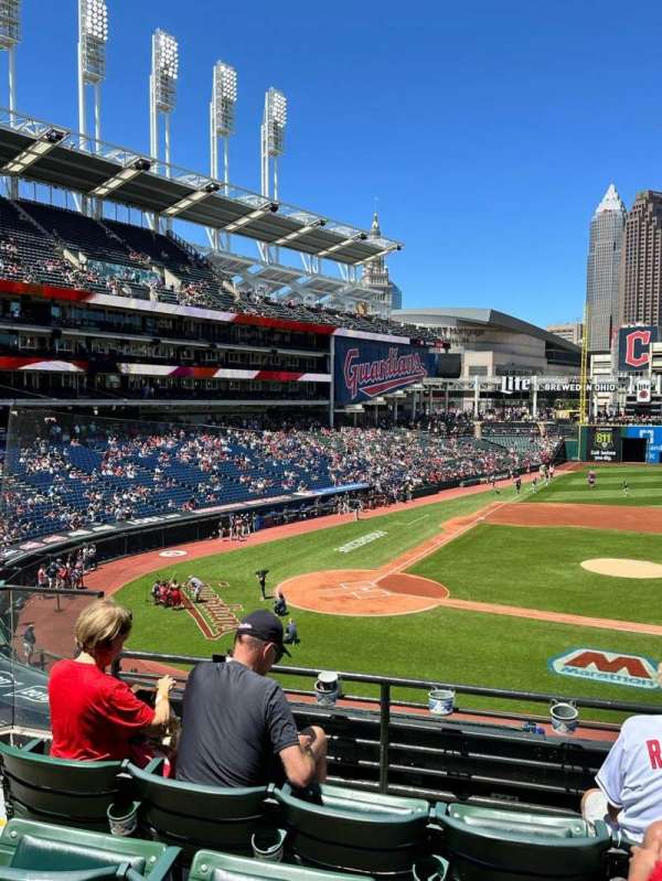 Progressive Field, section: 346, row: D, seat: 7