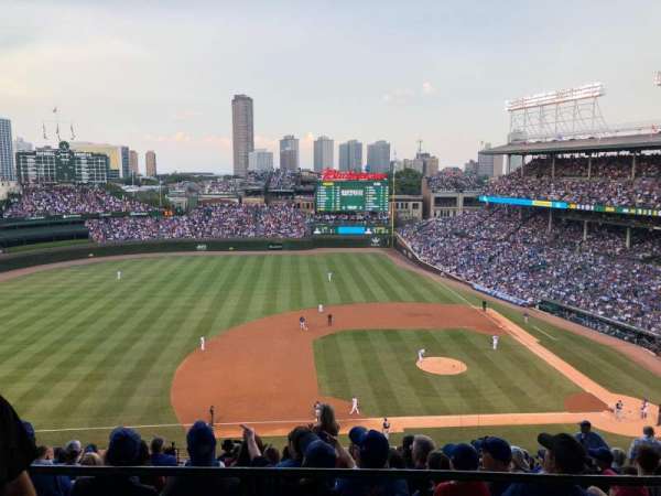 Wrigley Field, section: 411L, row: 1, seat: 6