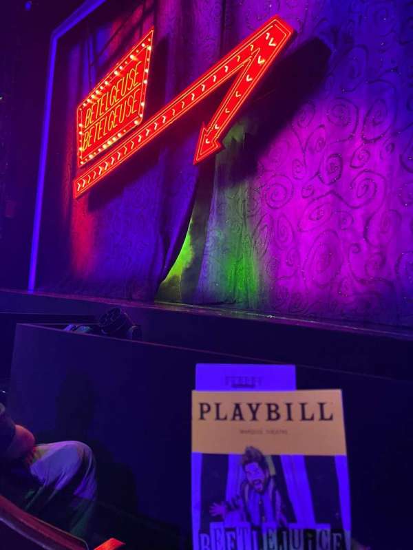 Marquis Theatre, section: Orchestra R, row: B, seat: 10