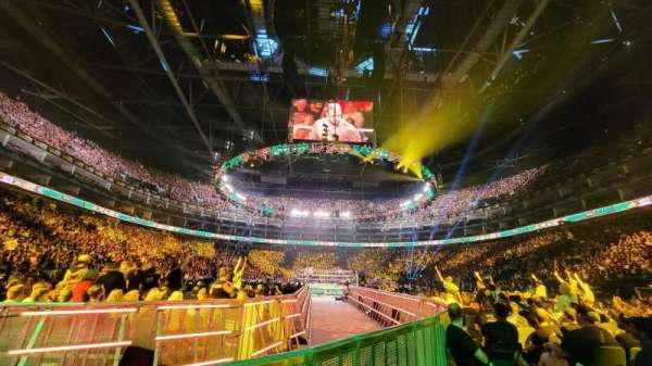 The O2, London, section: C3, row: A, seat: 1