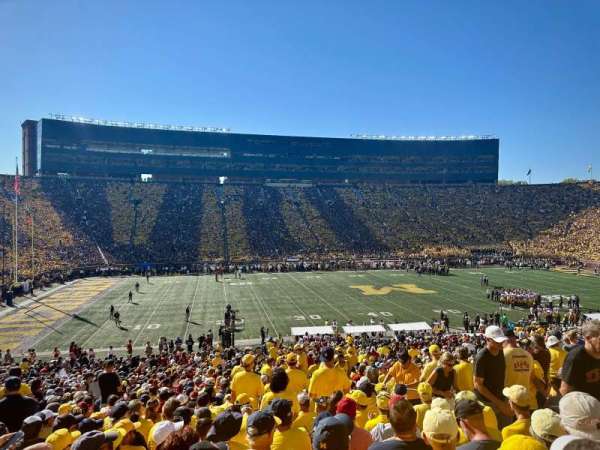Michigan Stadium, section: 3, row: 49, seat: 7