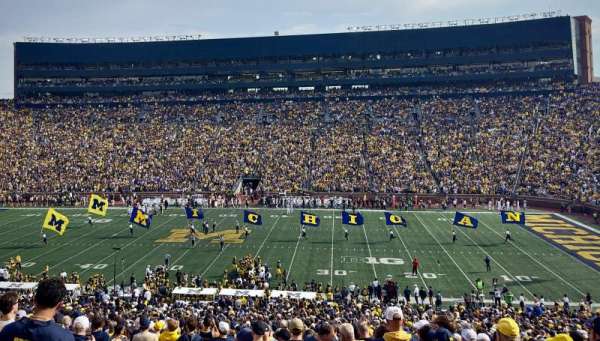 Michigan Stadium, section: 22, row: 68, seat: 25