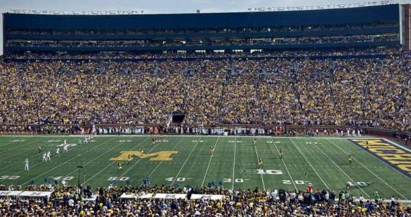 Michigan Stadium, section: 22, row: 68, seat: 25