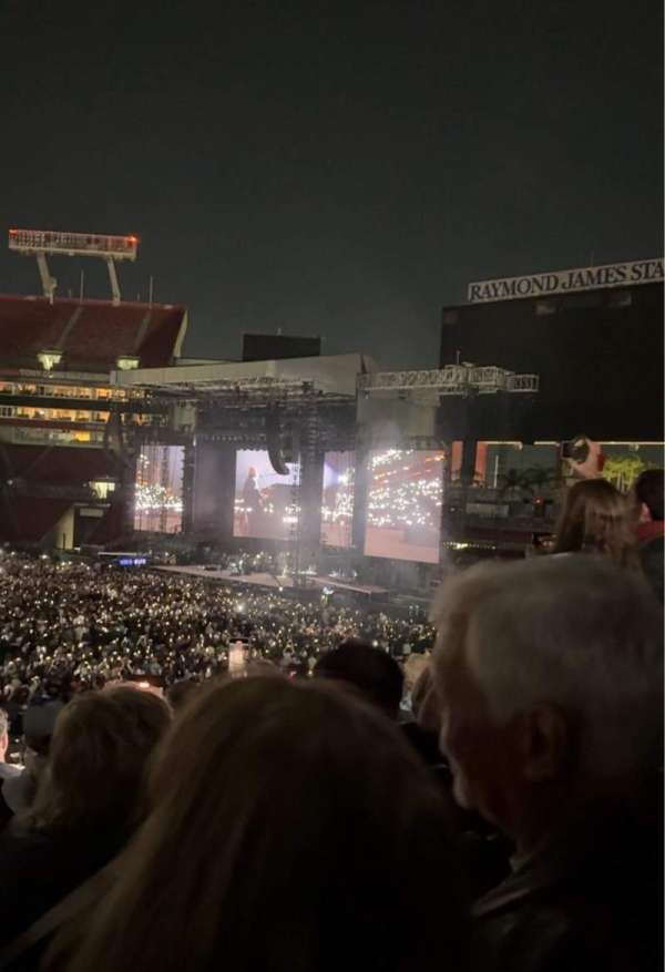 Raymond James Stadium, section: 210, row: F, seat: 4