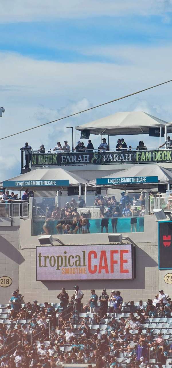 EverBank Stadium, section: 233, row: M, seat: 7