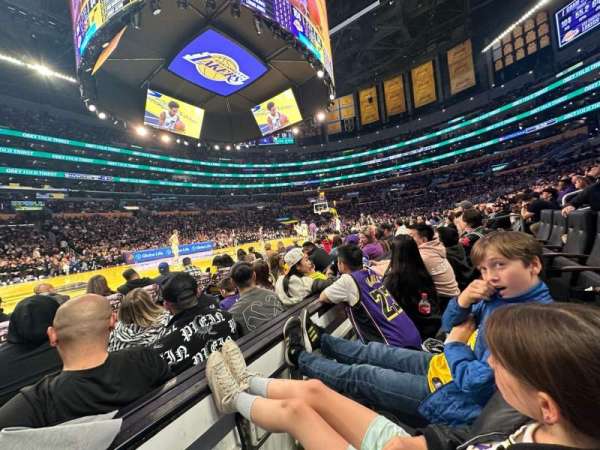 Crypto.com Arena, section: 112, row: 1, seat: 9