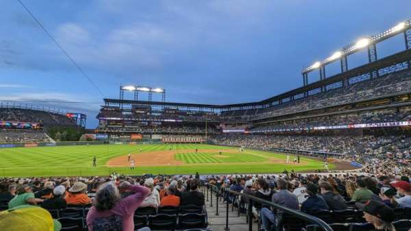 Coors Field, section: 139, row: 26, seat: 1