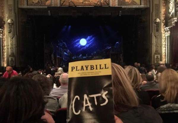 Hollywood Pantages Theatre, section: Orchestra C, row: Y, seat: 108
