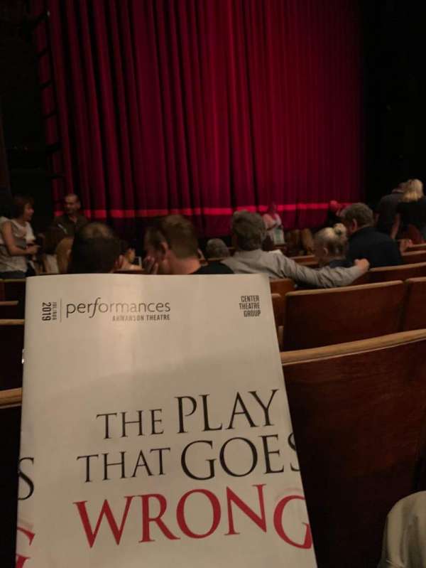 Ahmanson Theatre, section: Orchestra, row: G, seat: 39