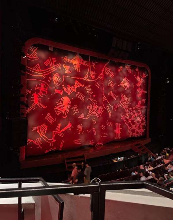 Minskoff Theatre, section: Mezzanine, row: BB, seat: 1