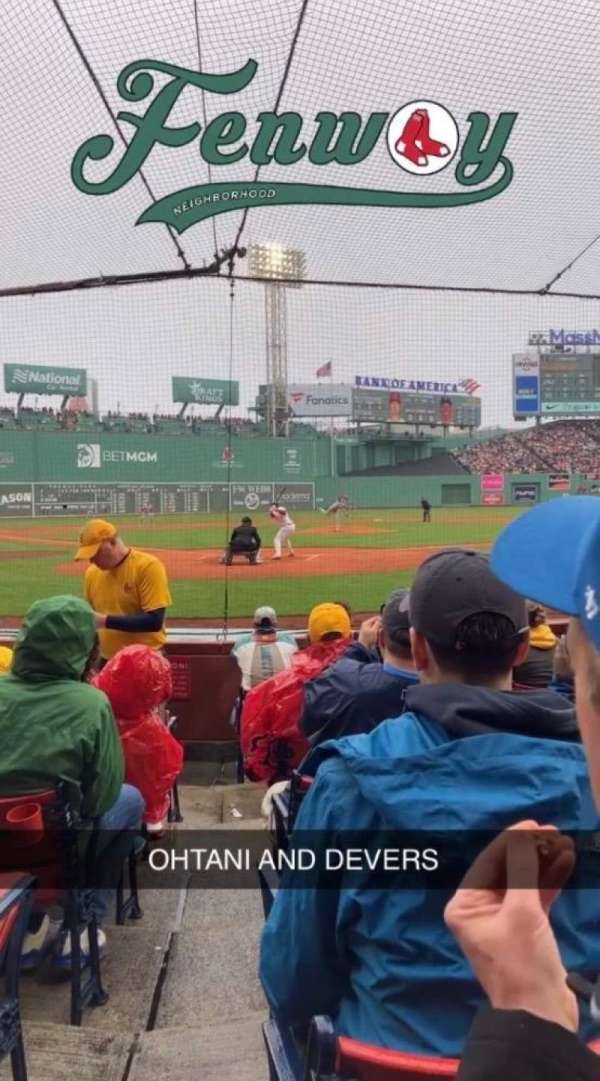 Fenway Park, section: Field Box 42, row: F, seat: 1