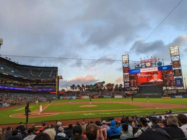 Oracle Park, section: 110, row: J, seat: 9