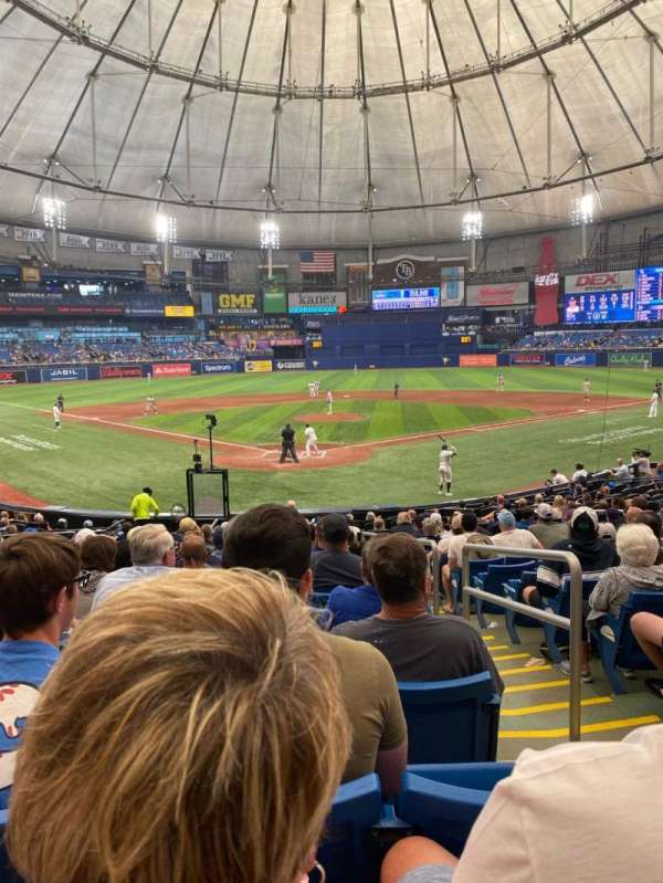 Tropicana Field, section: 102, row: AA, seat: 10