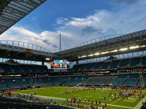 Hard Rock Stadium, section: 212, row: 1, seat: 1