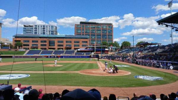 Durham Bulls Athletic Park, section: 105, row: H, seat: 3
