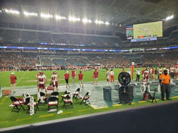 Hard Rock Stadium, section: 120, row: 1, seat: 16