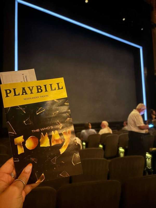 Nederlander Theatre, section: Orchestra L, row: H, seat: 9