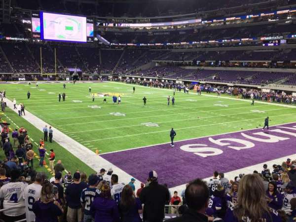U.S. Bank Stadium, section: 101, row: 15, seat: 25 and 26