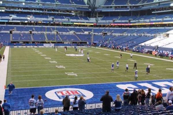 Lucas Oil Stadium, section: 102, row: 20, seat: 17