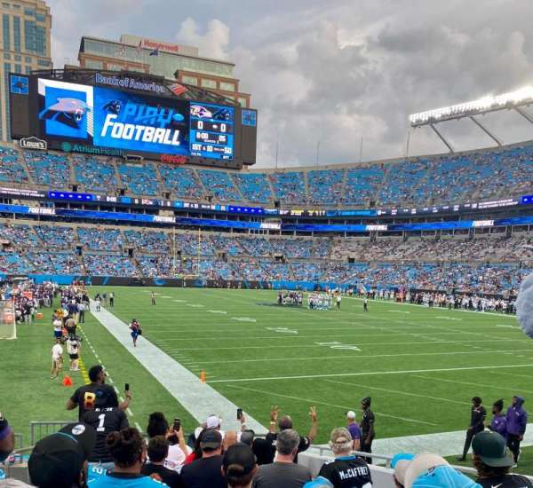 Bank of America Stadium, section: 104, row: 10, seat: 8