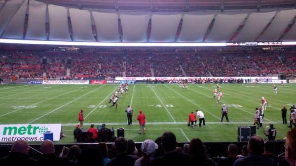 BC Place, section: 216, row: L, seat: 9