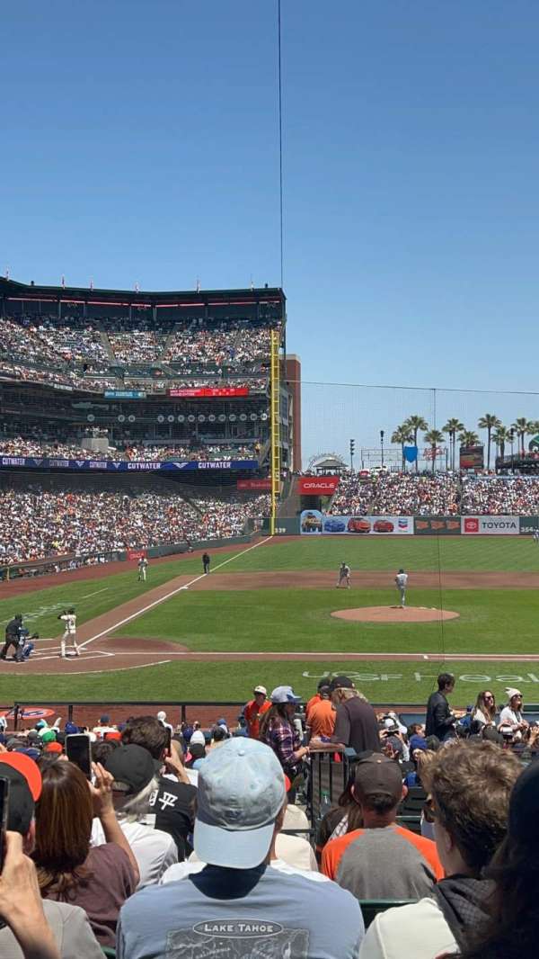 Oracle Park, section: 109, row: 29, seat: 16