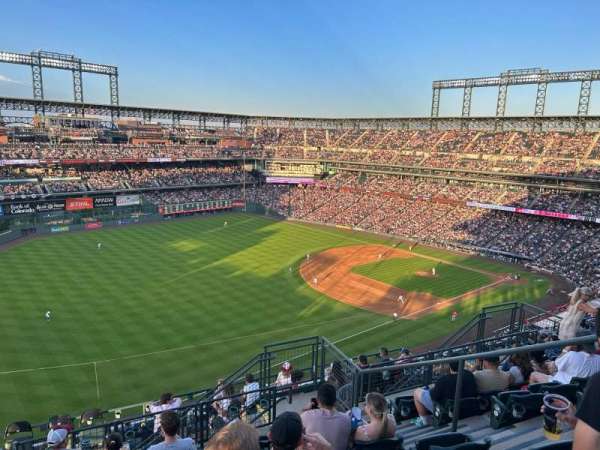 Coors Field, section: U347, row: 16, seat: 6