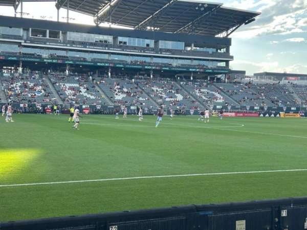 Dick's Sporting Goods Park, section: 108, row: 1, seat: 18