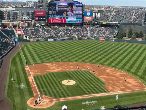 Coors Field, section: U327, row: 13, seat: 9
