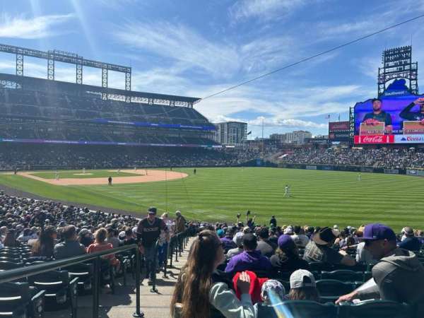 Coors Field, section: 113, row: 32, seat: 11