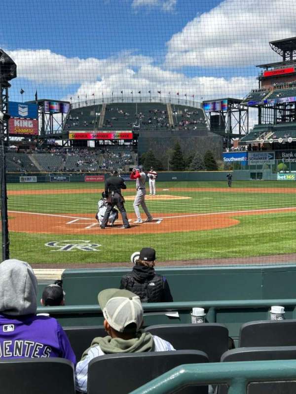Coors Field, section: 130, row: 4, seat: 1