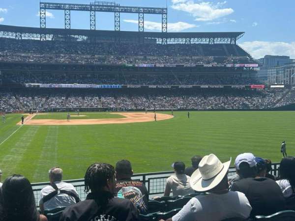 Coors Field, section: 108, row: 8, seat: 8