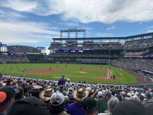 Coors Field, section: 135, row: 30, seat: 5