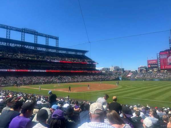 Coors Field, section: 117, row: 21, seat: 11