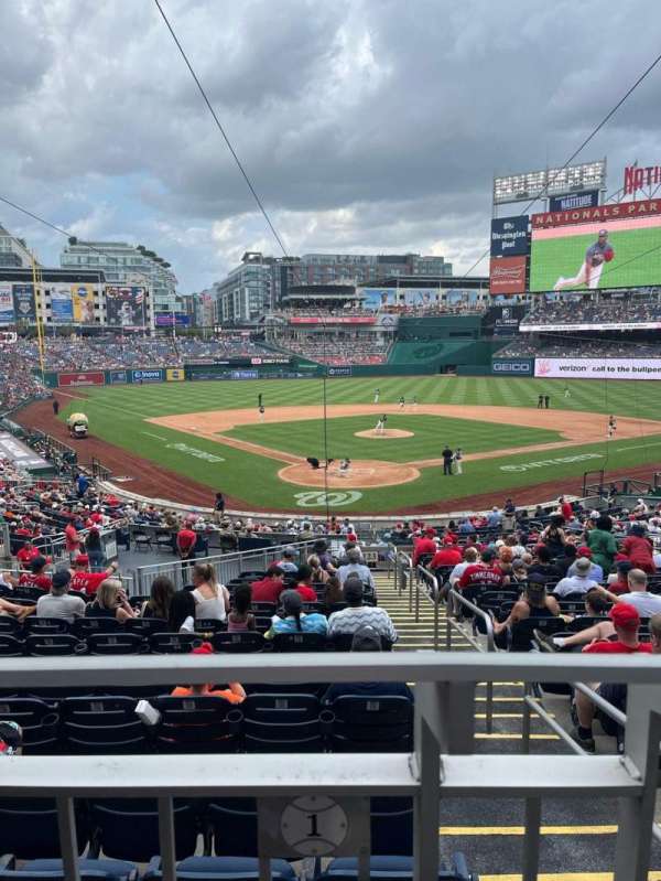 Nationals Park, section: 124, row: U, seat: 1