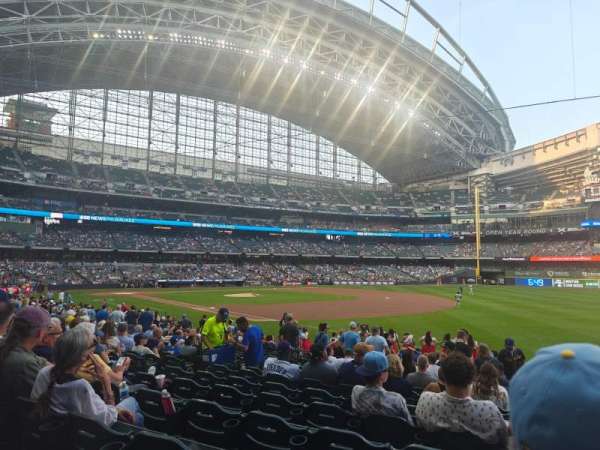 American Family Field, section: 109, row: 19, seat: 9