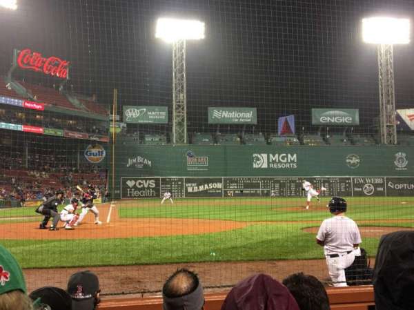 Fenway Park, section: Field Box 38, row: B, seat: 3
