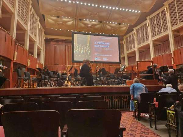 Hilbert Circle Theatre, section: Main Floor Front, row: F, seat: 301