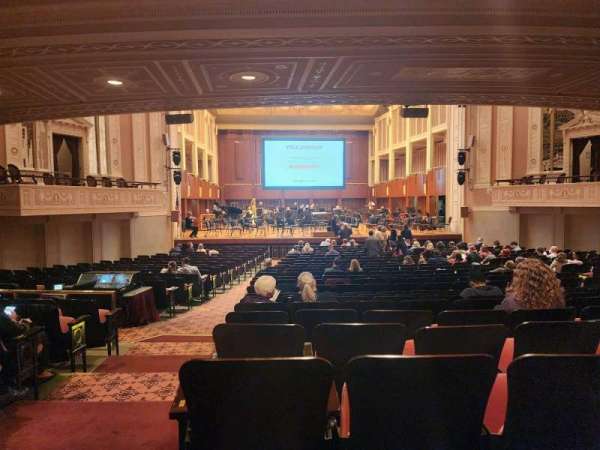 Hilbert Circle Theatre, section: Main Floor Rear, row: Y, seat: 213