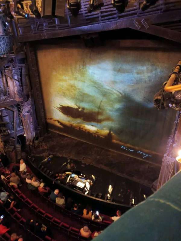 Sondheim Theatre, West End, section: Grand Circle, row: A, seat: 1