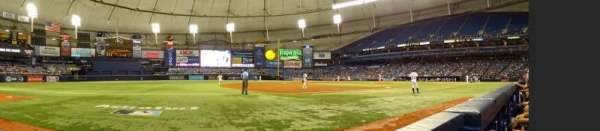Tropicana Field, section: 123, row: B, seat: 10