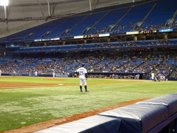 Tropicana Field, section: 123, row: B, seat: 10