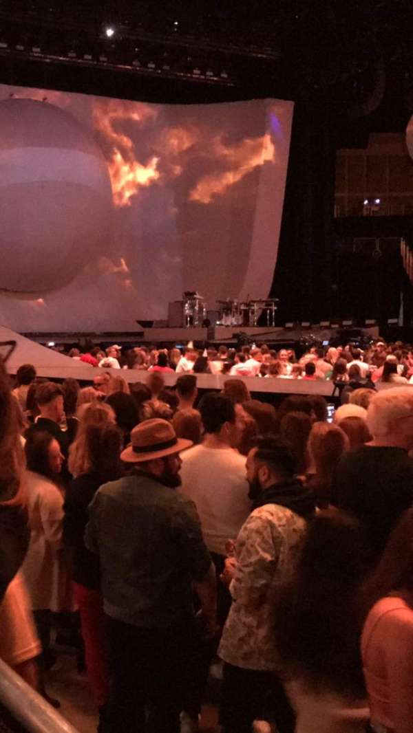 The O2, London, section: W, row: 1, seat: 101
