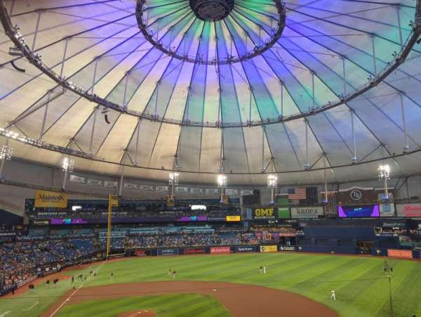 Tropicana Field, section: 210, row: B, seat: 10