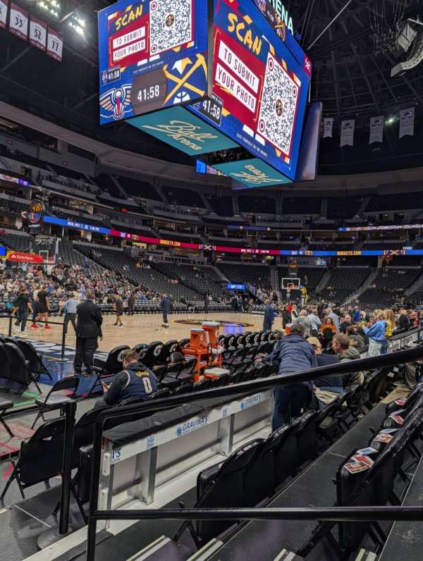 Ball Arena, section: 106, row: 3, seat: 1