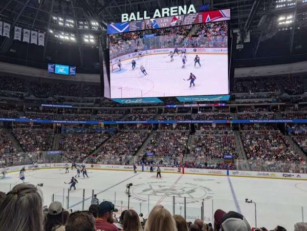 Ball Arena, section: 124, row: 18, seat: 9