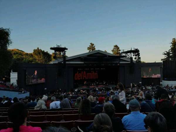The Greek Theatre, section: B Left, row: P, seat: 21